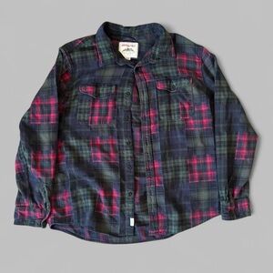 American Eagle Outfitters Kids Plaid Shirt - Red and Blue